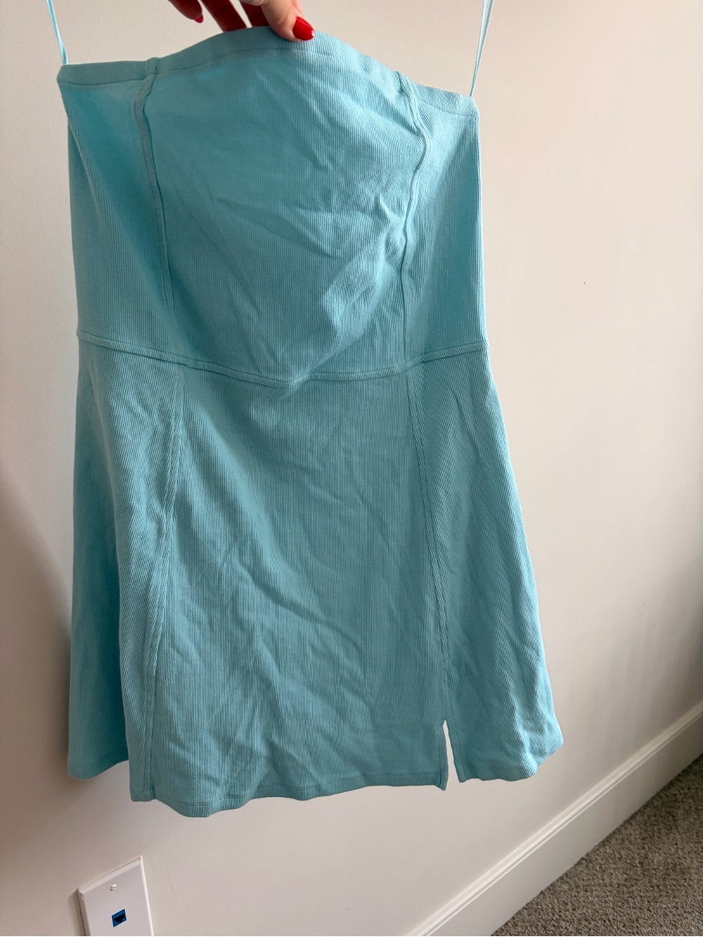 American Eagle Outfitters Light Blue Mini Dress - Strapless